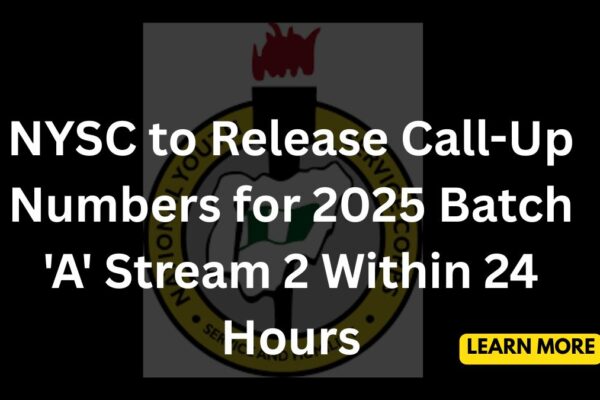 NYSC call up number