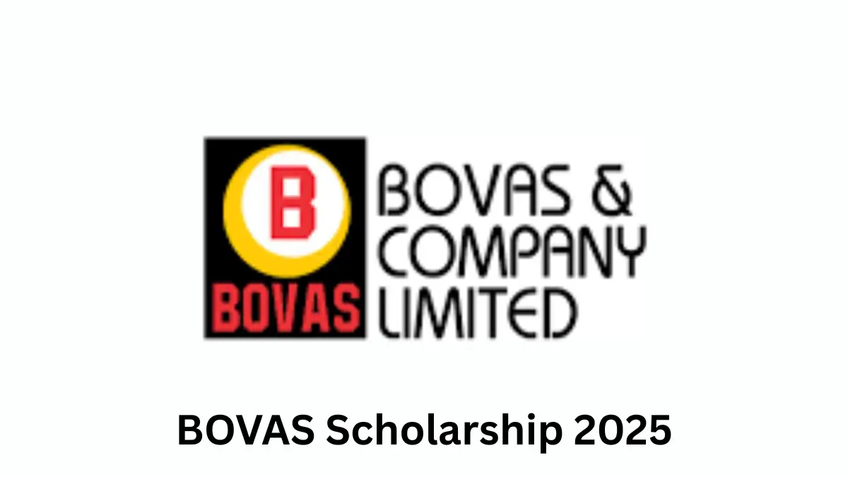 Bovas logo and text on how to apply for BOVAS Scholarship 2025