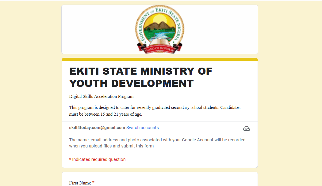 ekiti state ministry of youth empowerment