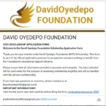 Here is the step-by-step guide on how to apply david oyedepo foundation scholarship 2025