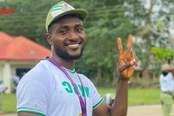 A new corp member with a smile face