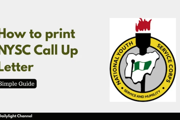 Simple guide on how to print nysc callup letter