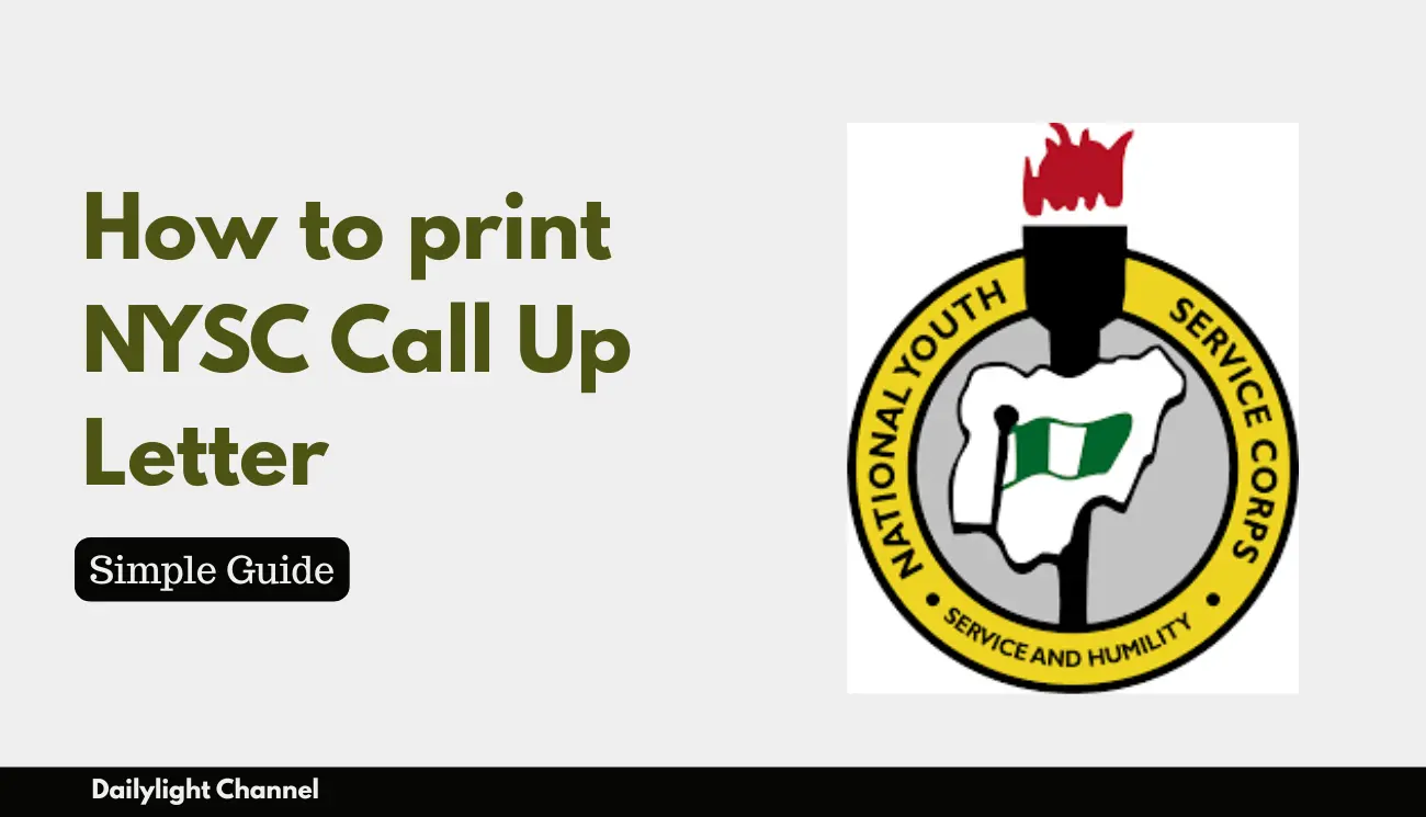Simple guide on how to print nysc callup letter