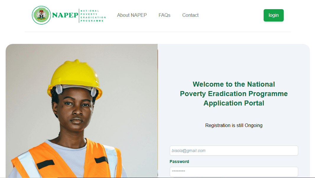 A lady with hat on her head screenshot taken from the national poverty eradication programme federal government initiative website