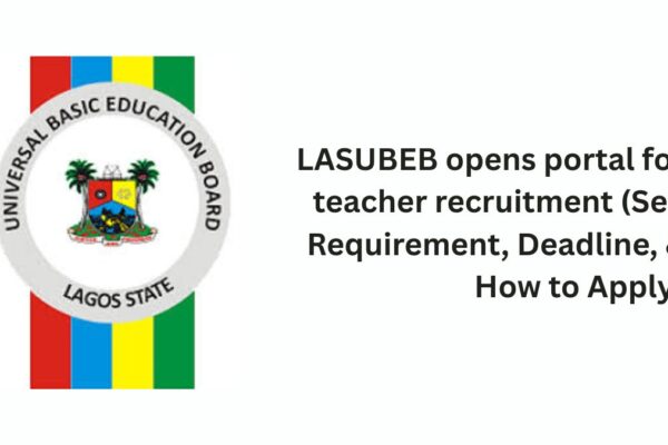 LASUBEB opens portal for teacher recruitment (See Requirement, Deadline, & How to Apply)