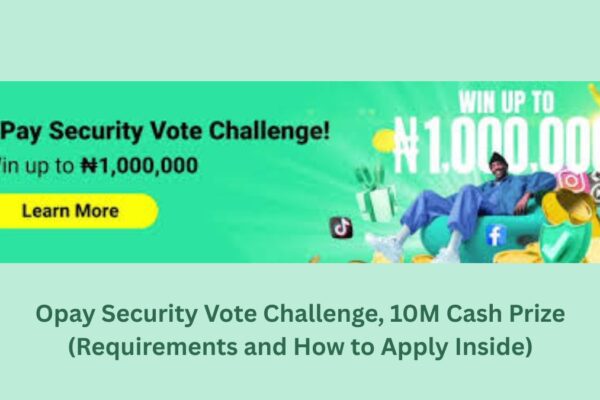 An illustration image of step by step guide on how to participate in the opay security vote challenge