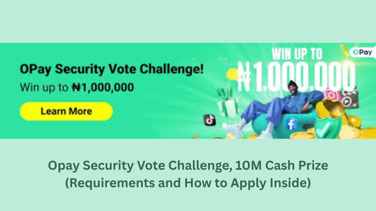 An illustration image of step by step guide on how to participate in the opay security vote challenge