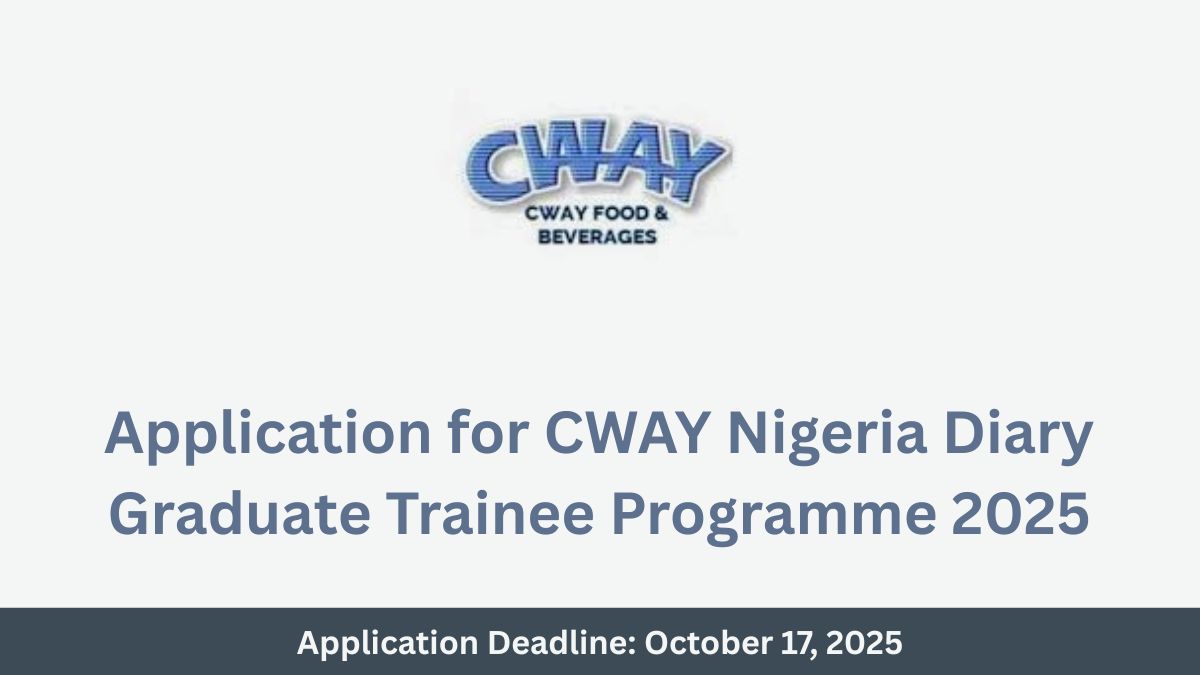 CWAY Nigeria logo and 2025 graduate Trainee Program