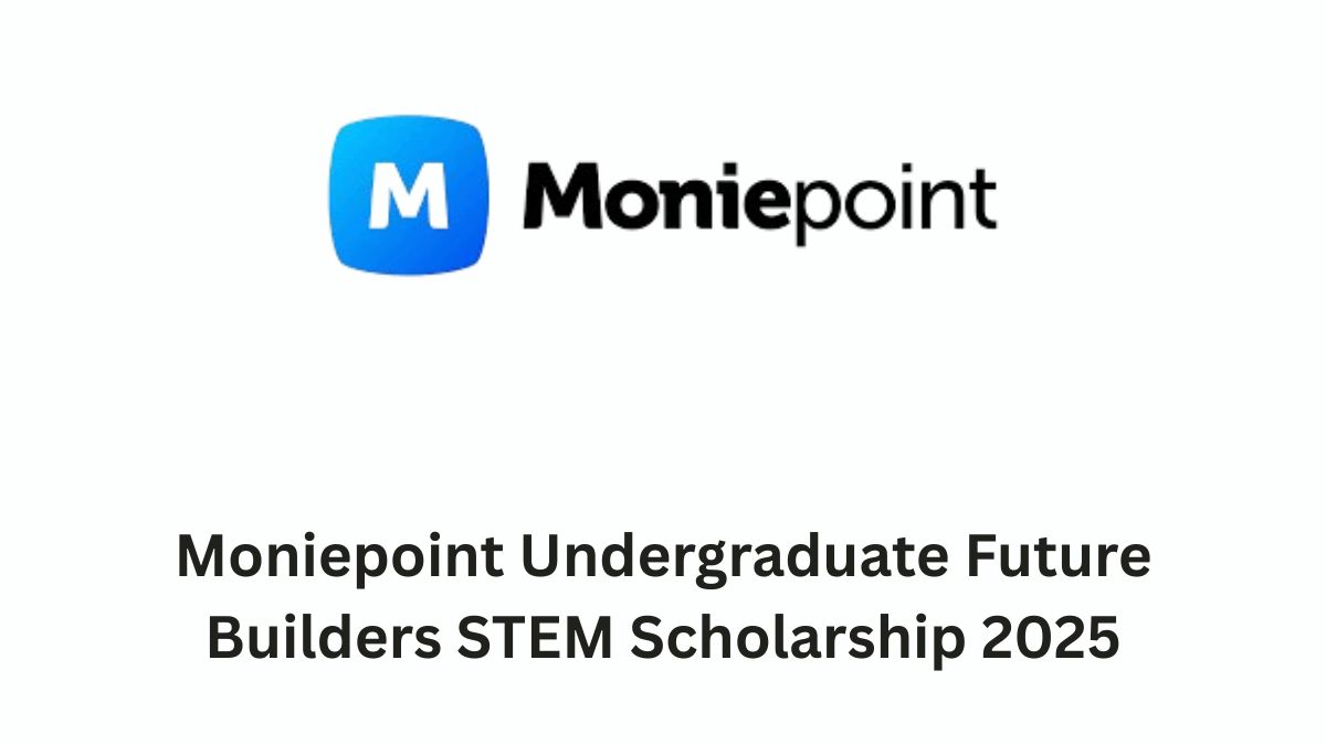Moniepoint logo and text on Apply for the Moniepoint Future Builders STEM Scholarship 2025 for undergraduates and get financial support to advance your education in STEM fields