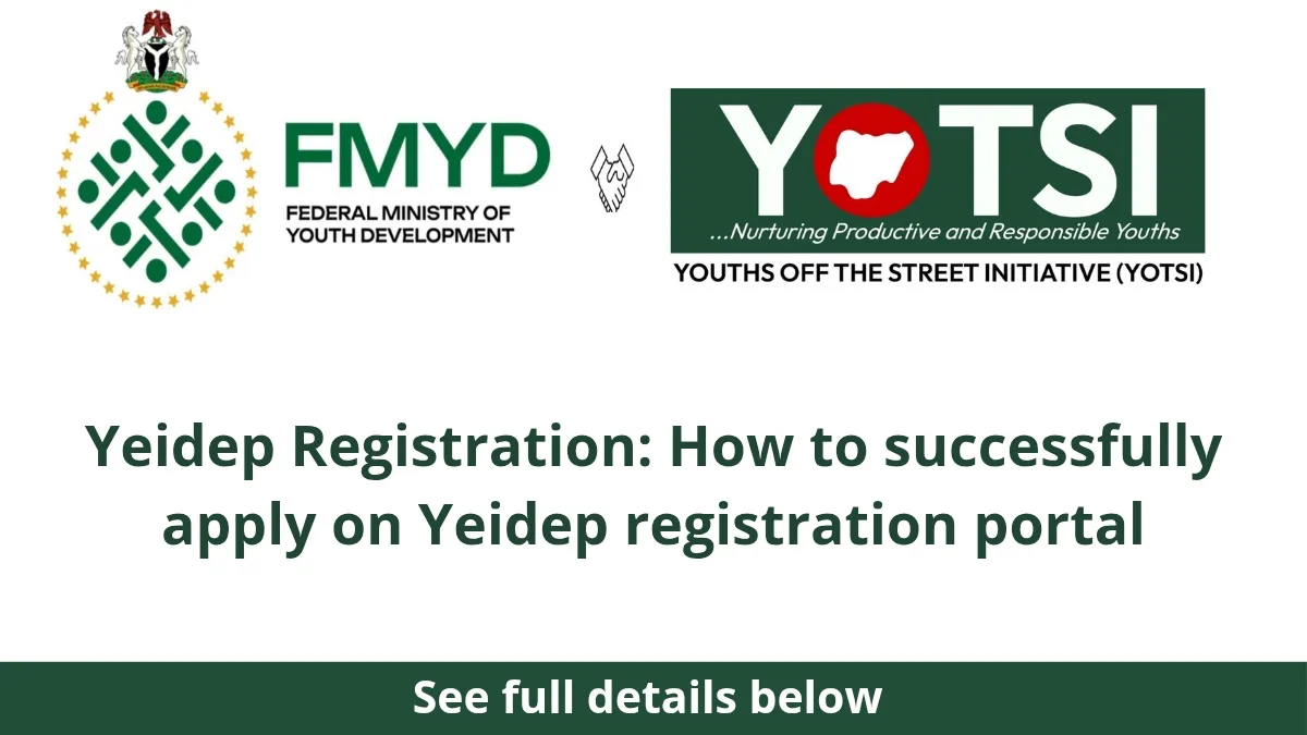 Yeidep registration portal 1