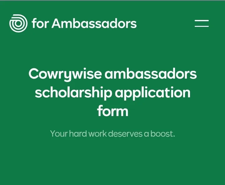 Cowrywise Ambassador Scholarship Program