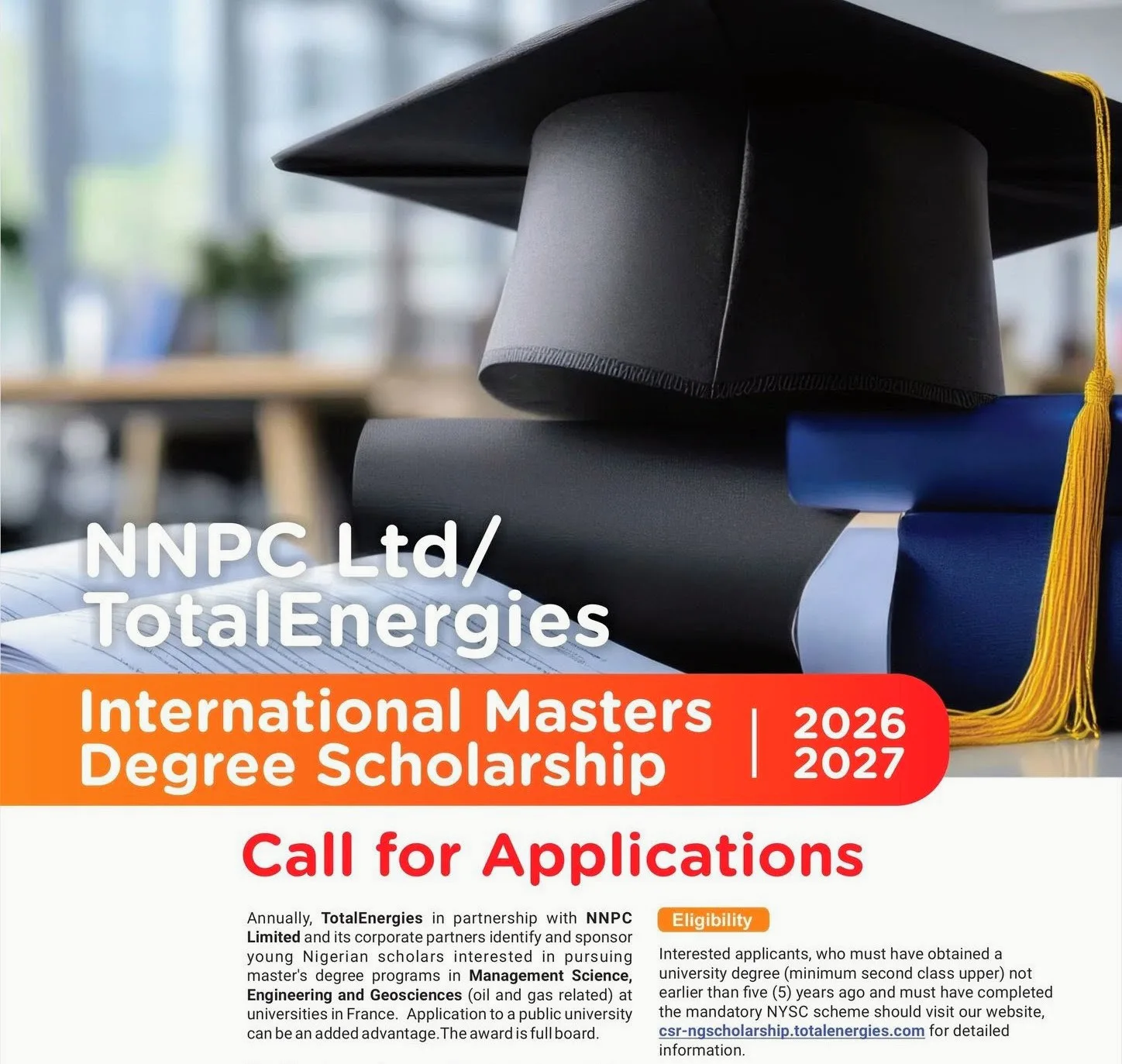 NNPC TotalEnergies International Scholarship