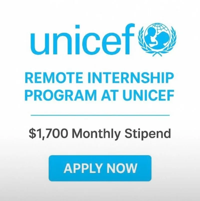 This image explain the step involve to successfully apply for UNICEF ECW Internship