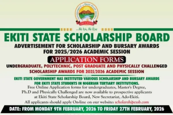 How to apply for Ekitis STATE SCholatship
