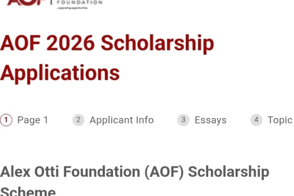 Alex Otti Foundation Scholarship is currently accepting applications from qualified Nigerian undergraduate students