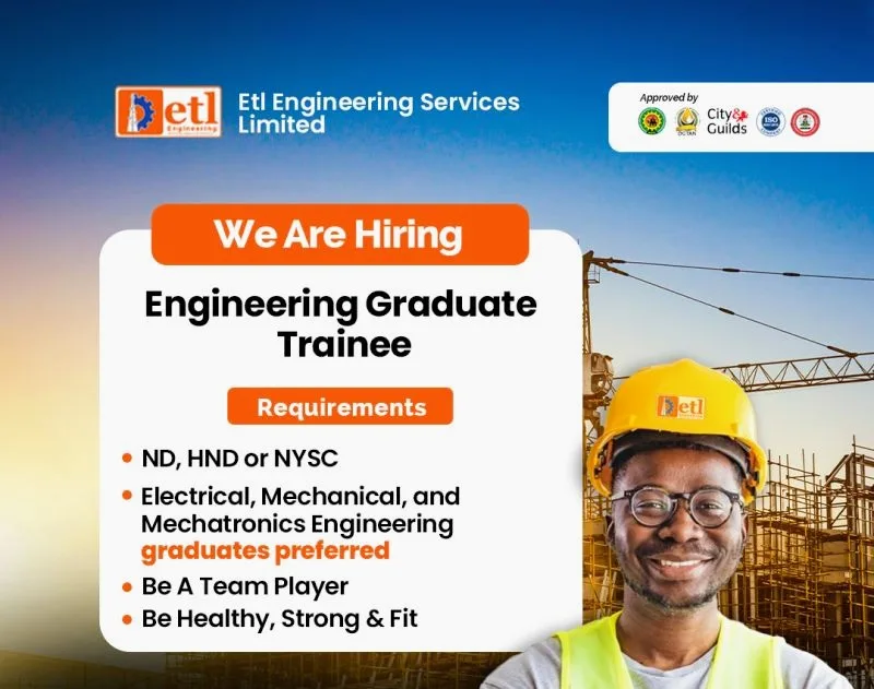 Etl Engineering promotional flier for 2026 Graduate Trainee Recruitment