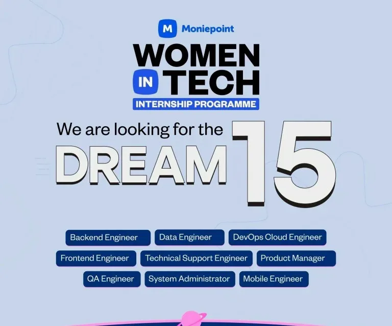 Application for Moniepoint Women in Tech Internship Programme 2026