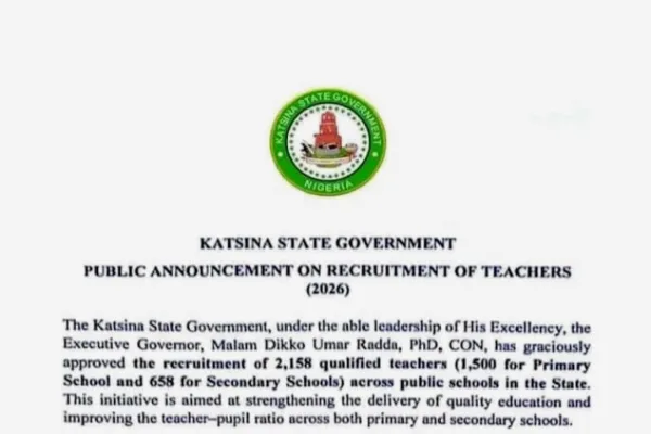 How to apply for Katsina State Teachers Recruitment