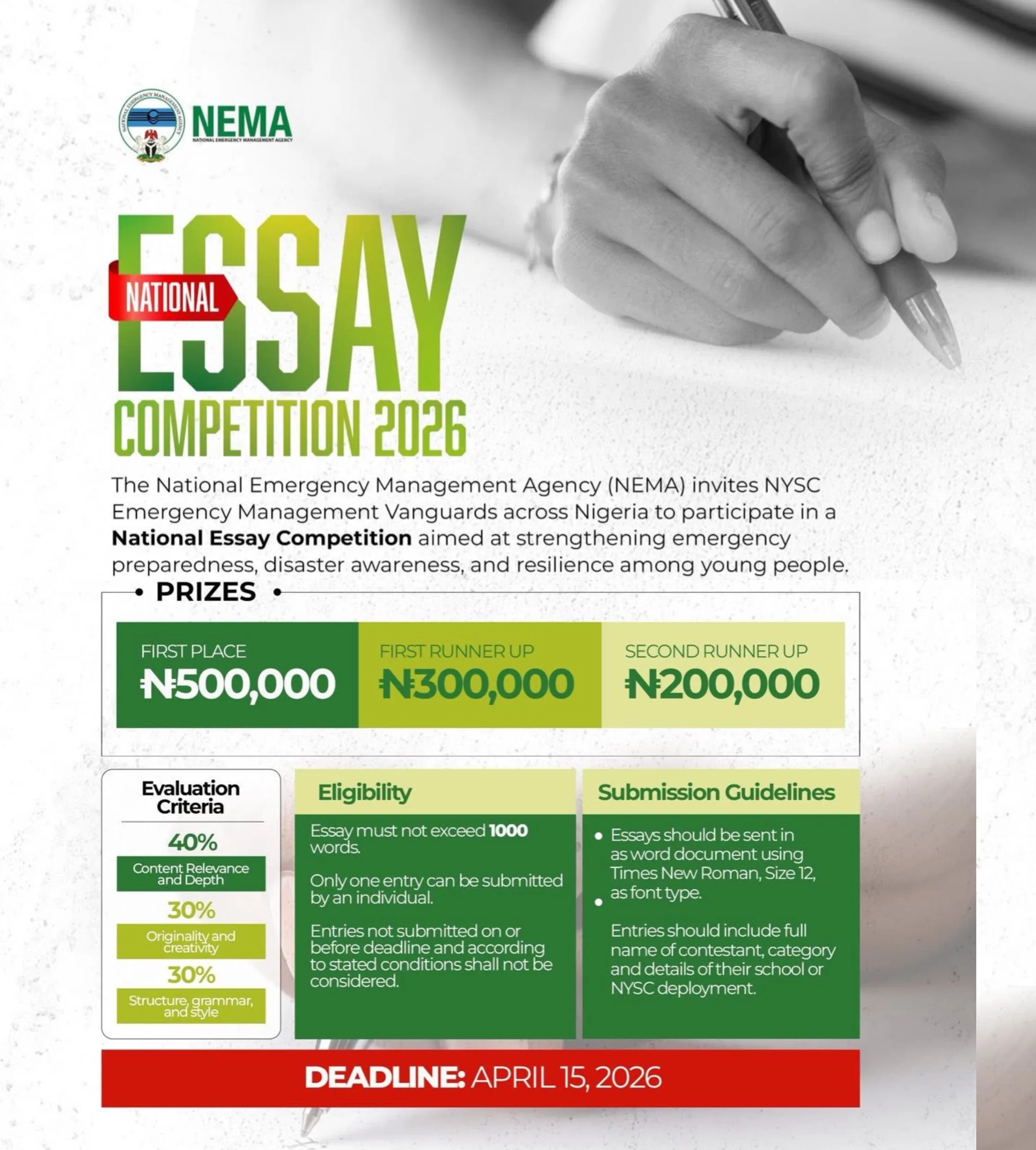 Nema Essay Competition 2026