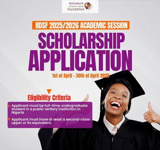 Rehoboth Dream Solid Foundation Undergraduate Scholarship