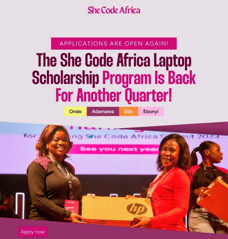 She code Africa Laptop Scholarship