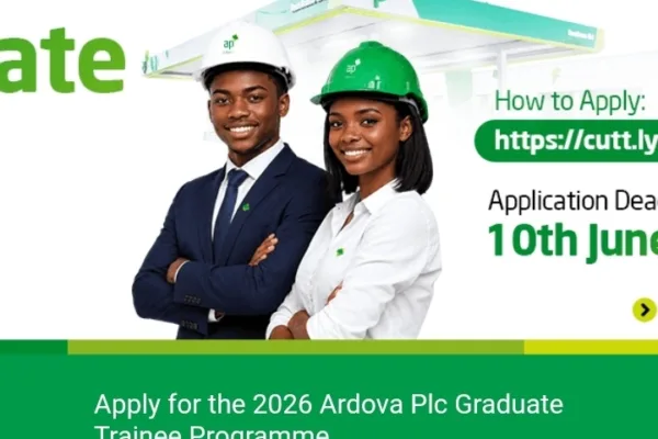 Application for Ardova Plc Graduate Trainee Program