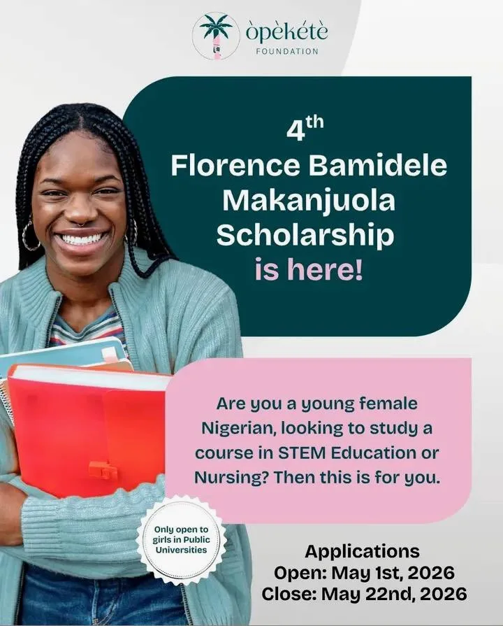 2026 application for Florence Bamidele Makanjuola Scholarship