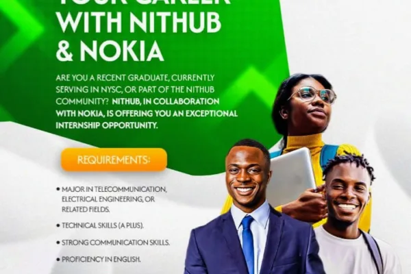 Apply for the Nithub & Nokia Graduate Internship Programme 2026 in Nigeria. See eligibility, benefits, deadline, and how to apply online.