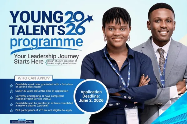 Application for Lagos Business School Young Talents Programme 2026