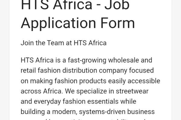 Hts Africa Recruitment