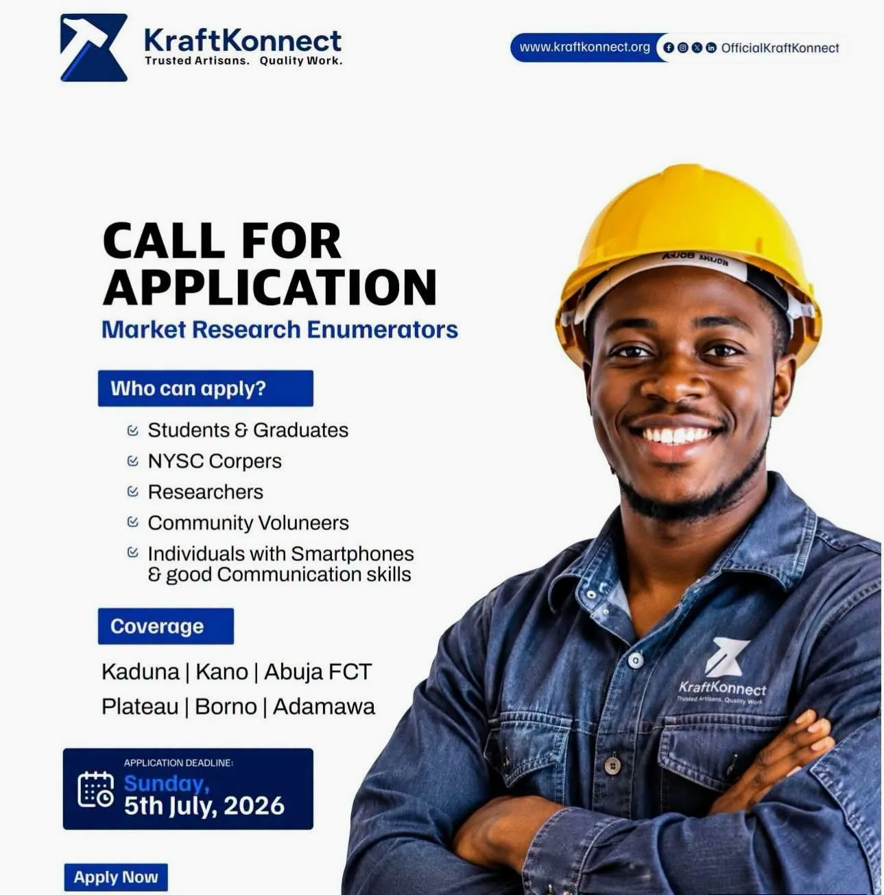 KraftKonnect Enumerator Recruitment