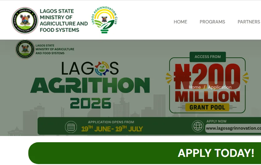 Application now open for Lagos State Agrithon Grant