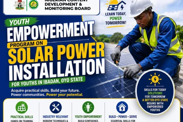Apply for Nigerian Content Development Management Board Youth empowerment in Oyo State