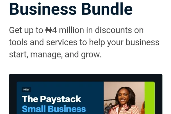 Application for Paystack Small Business Bundle