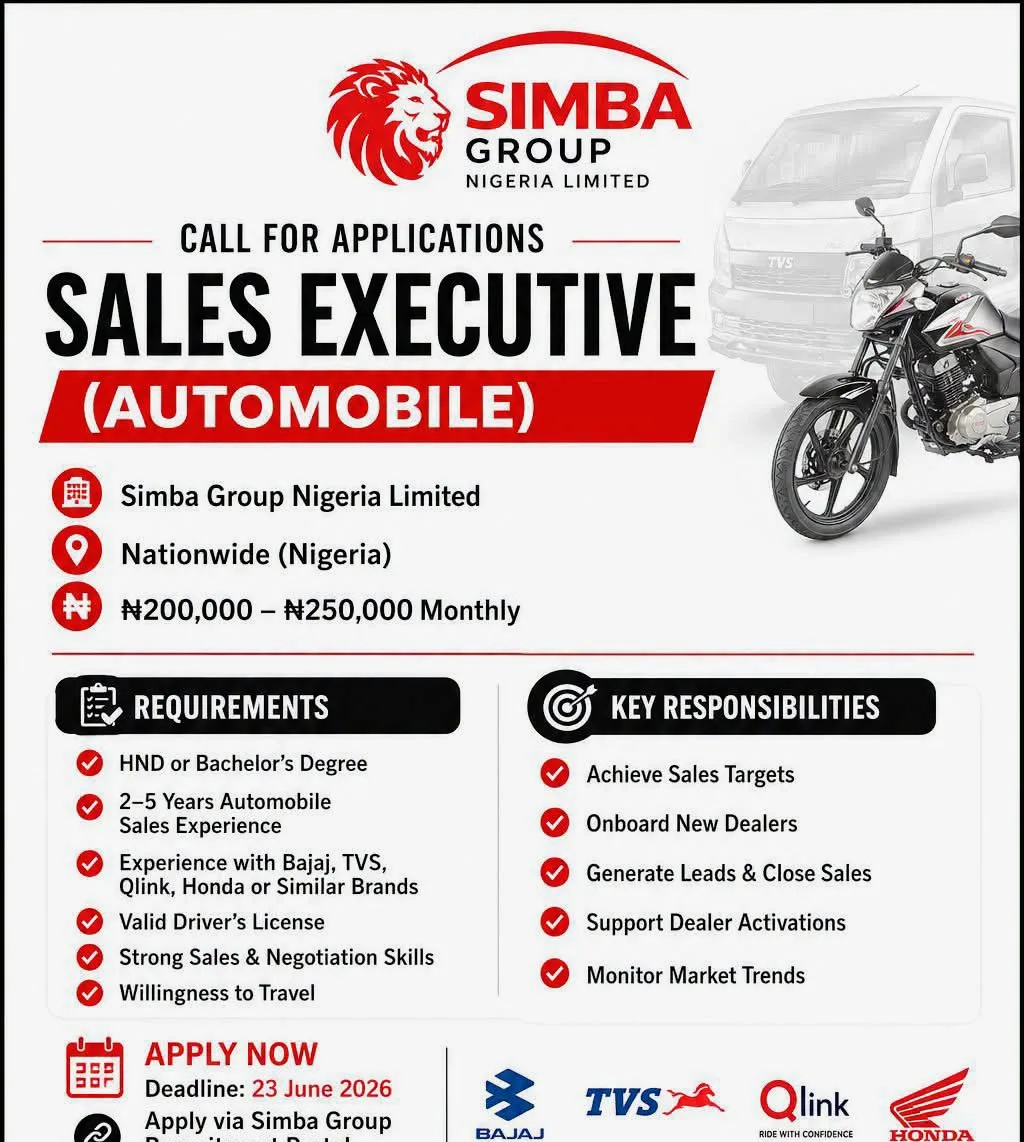Simba executives recruitment