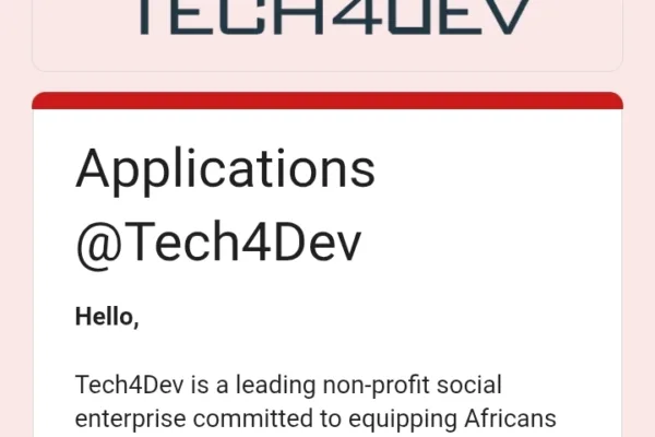 Tech4Dev recruitment