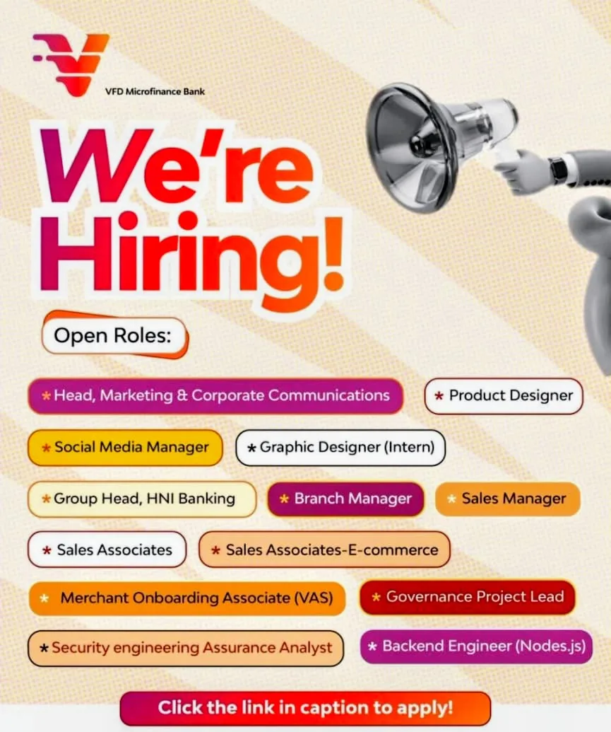 Application now open for VFD Microfinance Bank