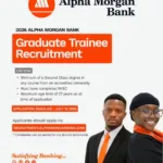 Apply for the Alpha Morgan Bank Graduate Trainee Recruitment 2026.