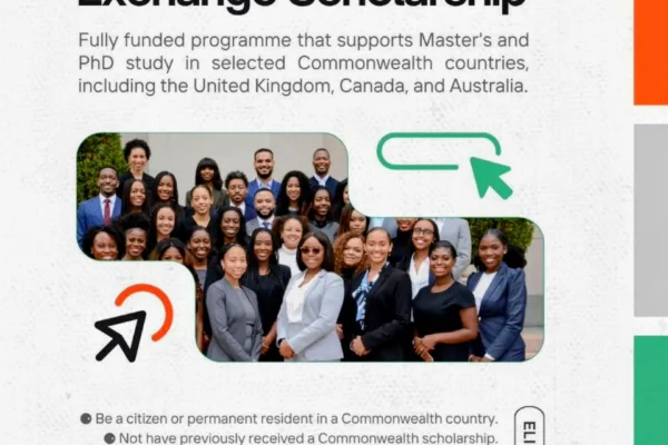 Apply for the 2026 Commonwealth Exchange Scholarship, offering fully funded Master's and PhD degrees at participating universities.