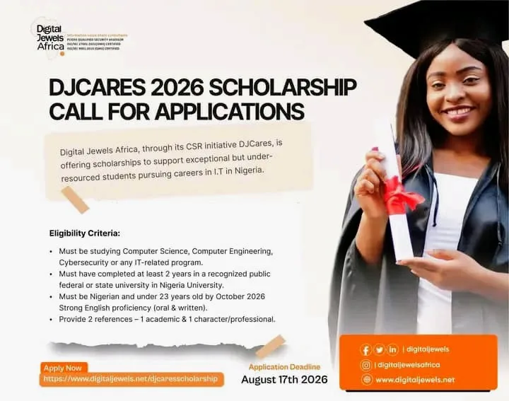 Application now open for DJCARES Scholarship Program
