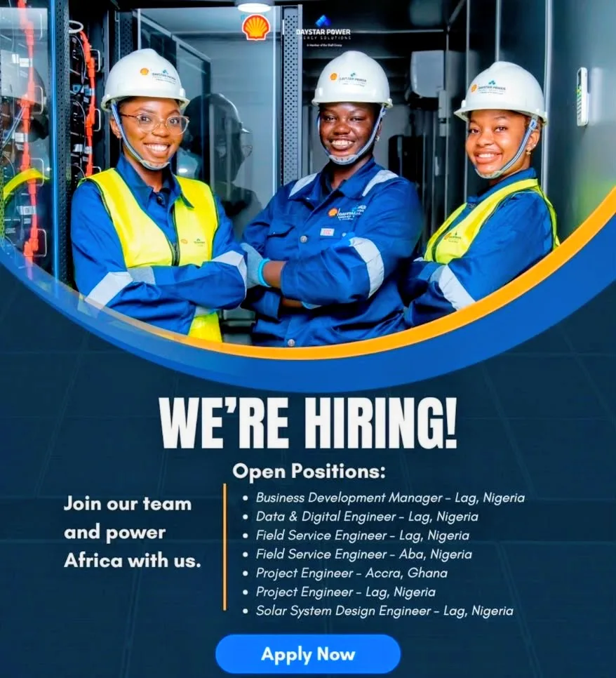 Daystar Power Renewable Energy Solution is hiring