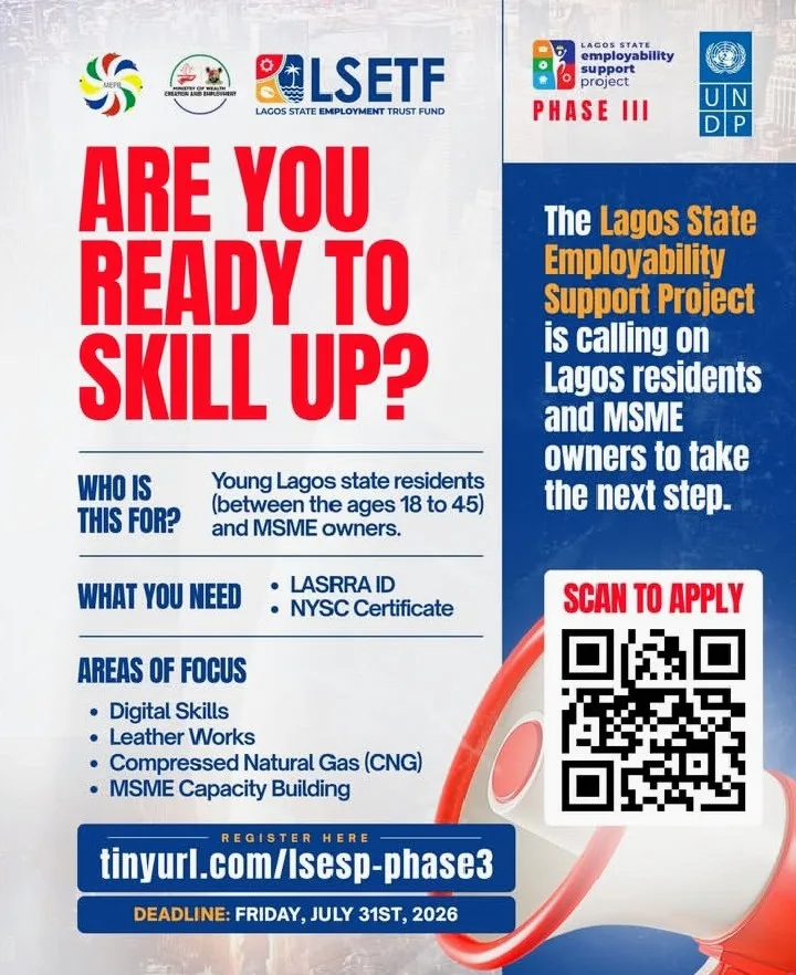 Apply for Lagos State Employability Support Project (LSESP)