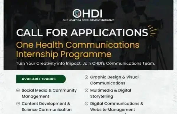 Apply for the One Health and Development Initiative (OHDI) One Health Communications Internship Programme 2026.