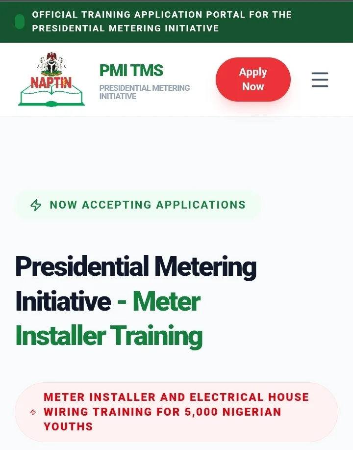 Presidential Metering Initiative PMI Recruitment