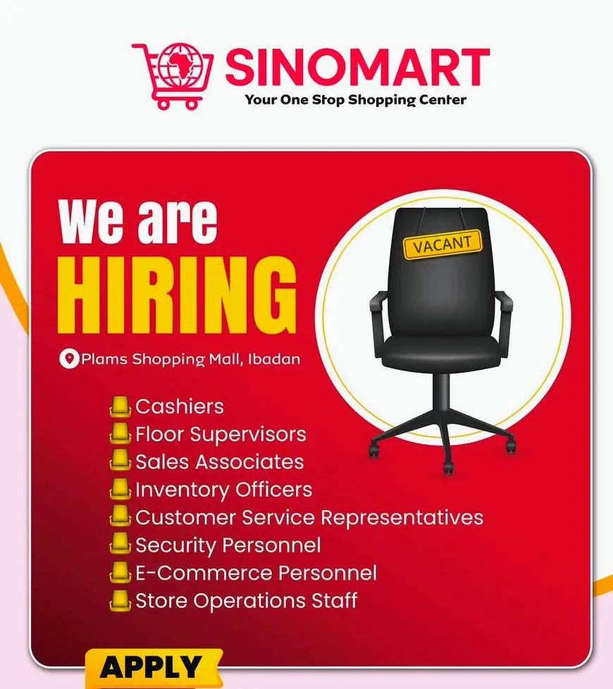 Apply for Sinomart Vacancies