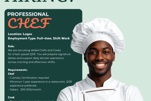 Applications are now open for Professional Chef and Cook positions at ULO.