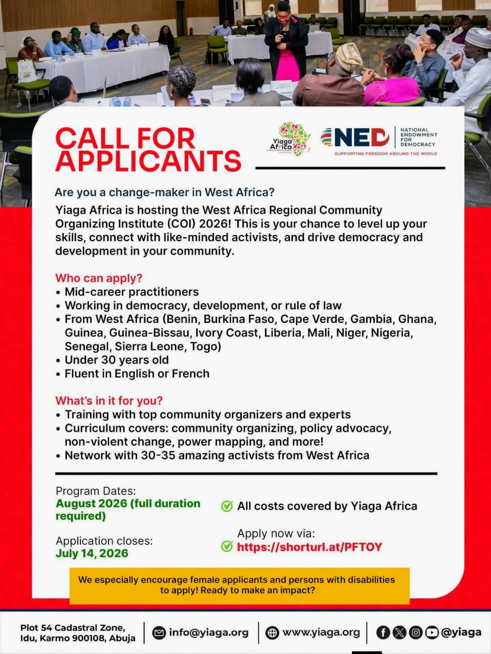 Application now open for Yaiga Africa 2027