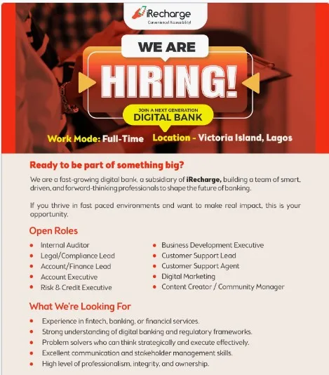 iRecharge is hiring