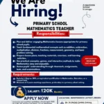Apply for the Ongoing Primary School Mathematics Teacher Recruitment