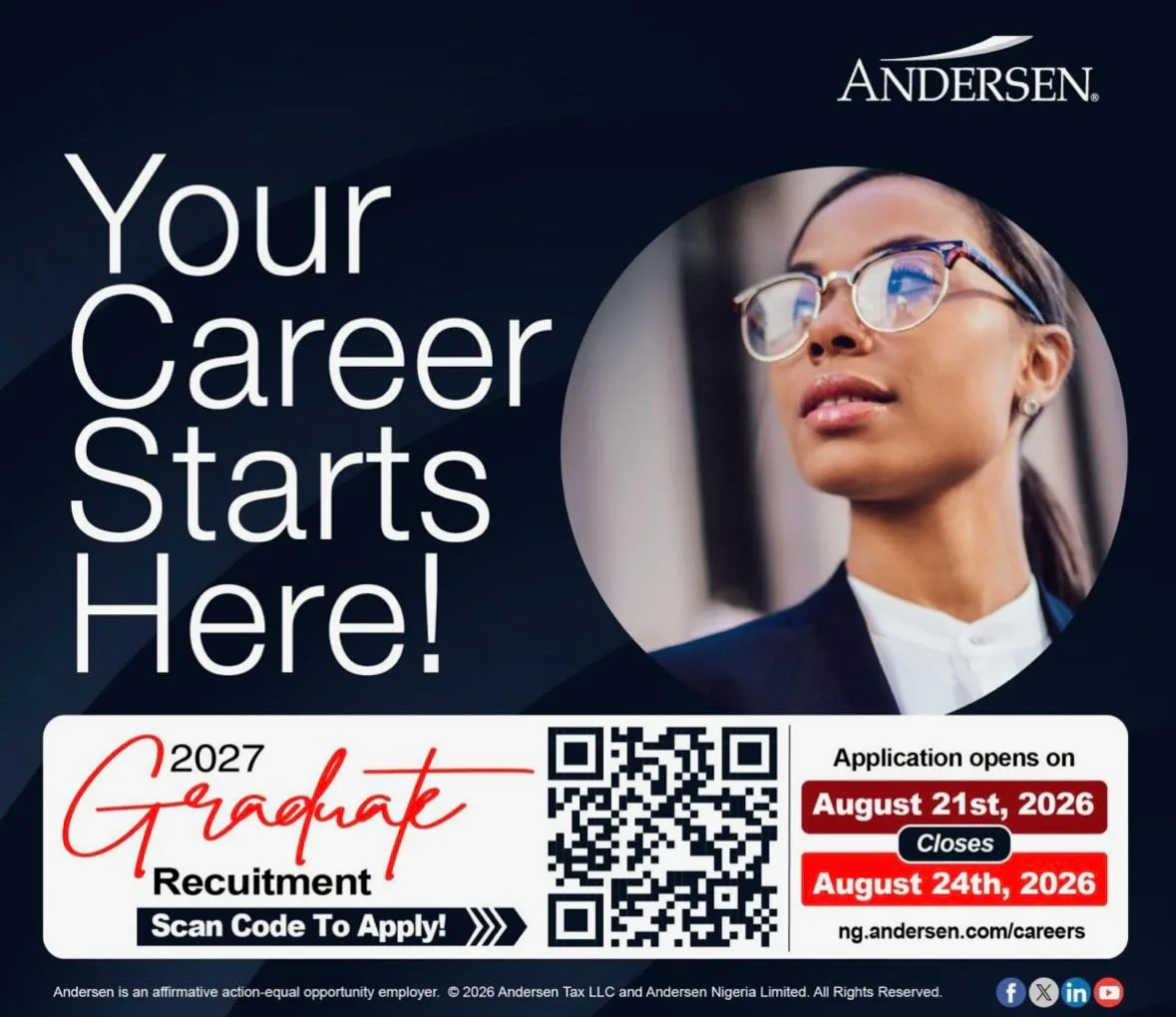 Andersen Graduate Recruitment 2027 – Full-Time Employment Opportunity for Fresh Graduates